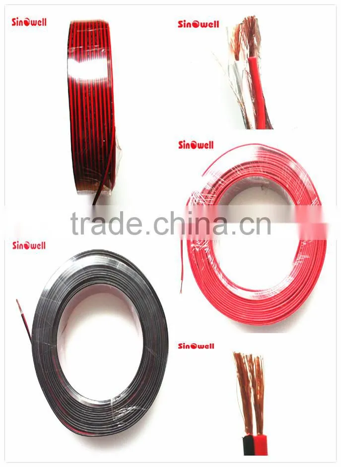 Copper/CCA red and black speaker cable for car