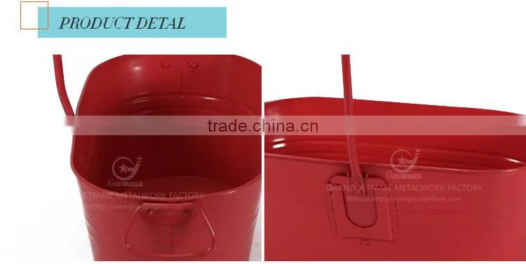 17 inch decorative metal planters galvanized pots for plants zinc plant pot