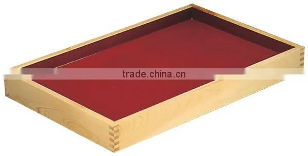 Hinoki Square Deep Red Colored Deli Tray Wooden Vat Both Sides Vat