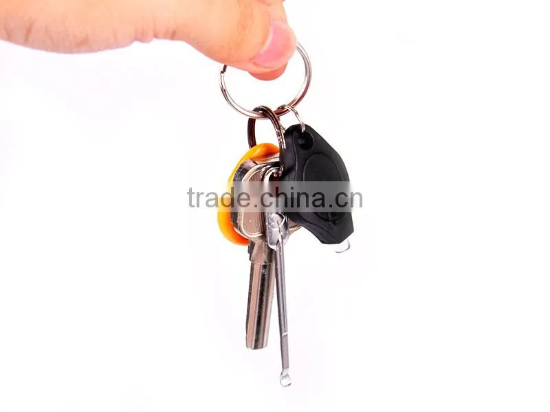 Wholesale cheap souvenir led flashlights keychain ring