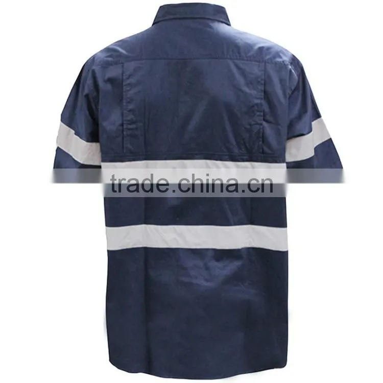 China wholesale cheap work black reflective shirt