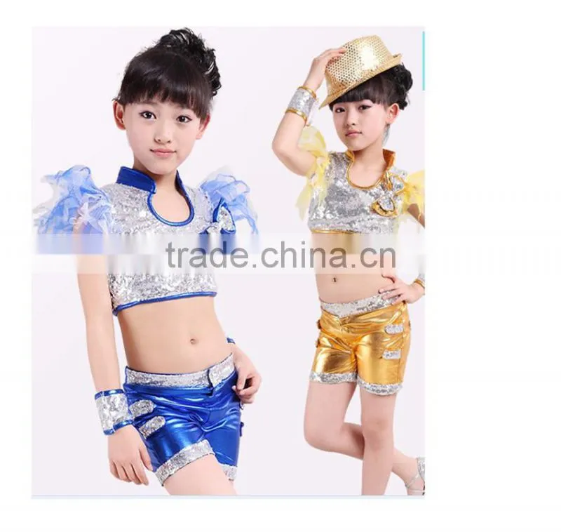 Jazz dance private dance costumes sequins children's dance