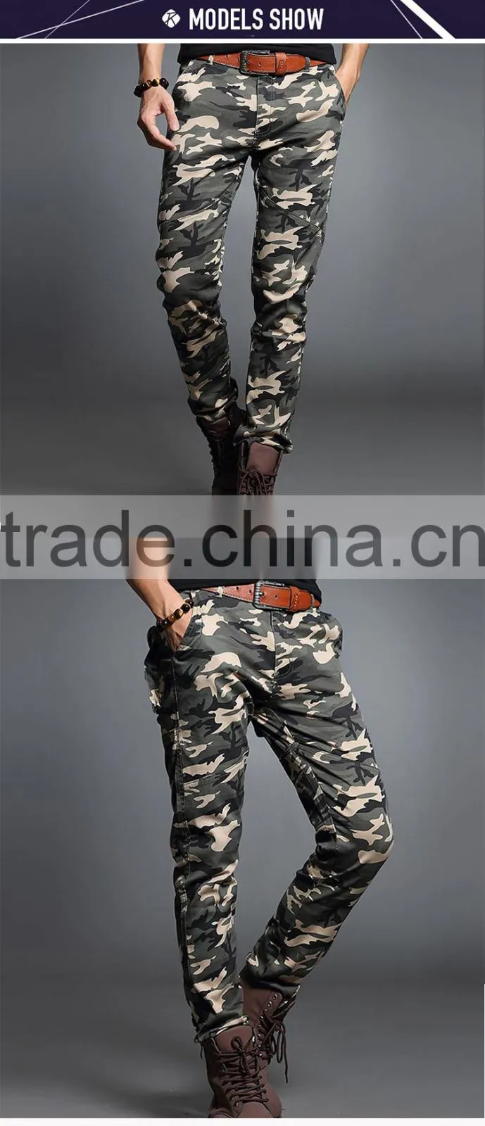 Hot sale custom mens track jogger military cargo pants cheap casual skinny army trousers