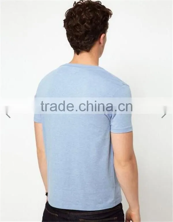 Clothing manufacturers custom mens deep v neck t-shirt