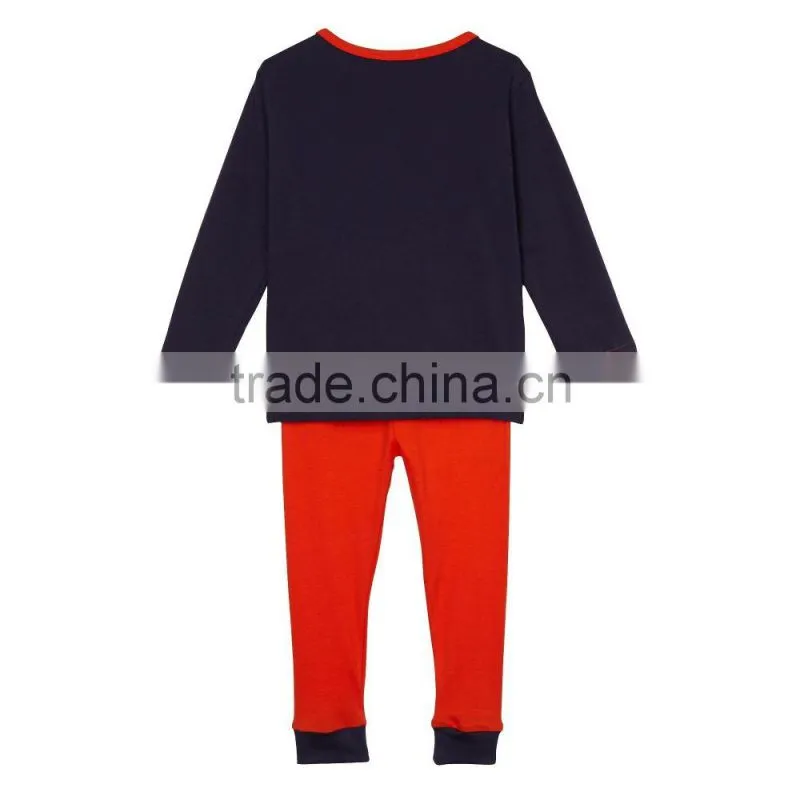 Boy's navy monster print pyjama set