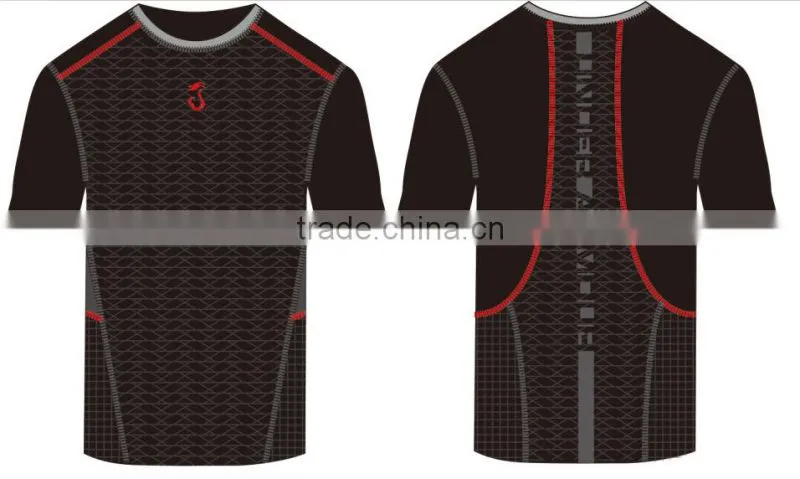 2015 seamless men fashion sports shirt short sleeve