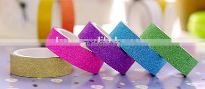 Multicolor paper tape customizable glitter paper tape different size decorative tape