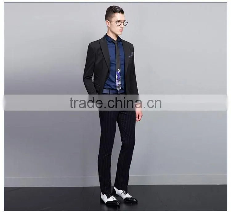 Formal Business Mens Slim Fits Blazer Business Black