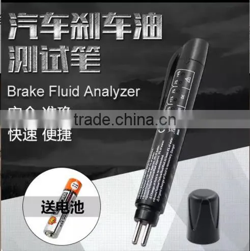 Full Tracking 2016 New Brake Fluid Lipuid Tester 5 LED Car Vehicle Automotive Test Oil Pen For DOT3, DOT4, DOT5 Free shipping