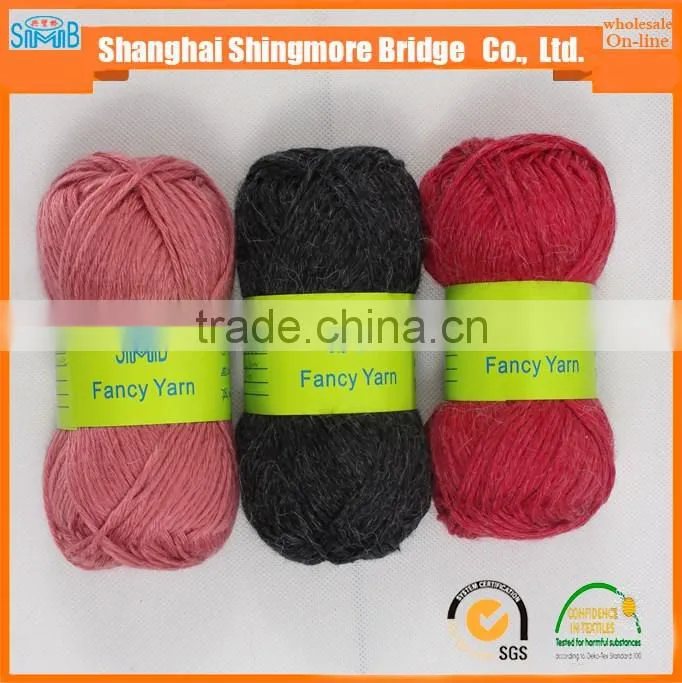 Knitted yarn china supplier cheapest wholesale oeko tex alpaca wool knitting yarn with free samples