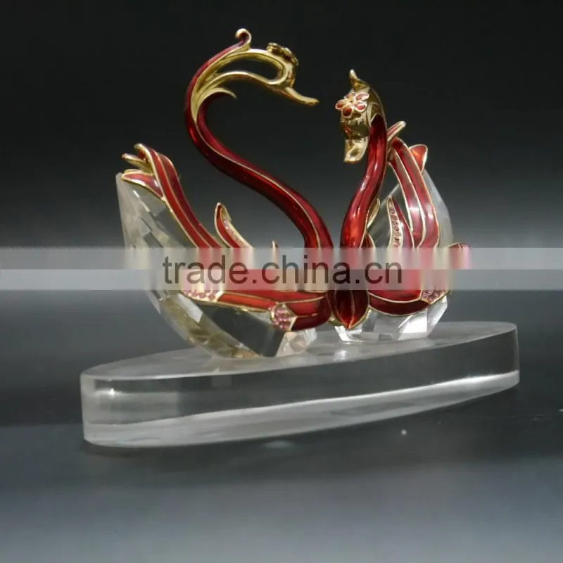 Fashion Crystal Couple Swan For Wedding Decoration & Gifts