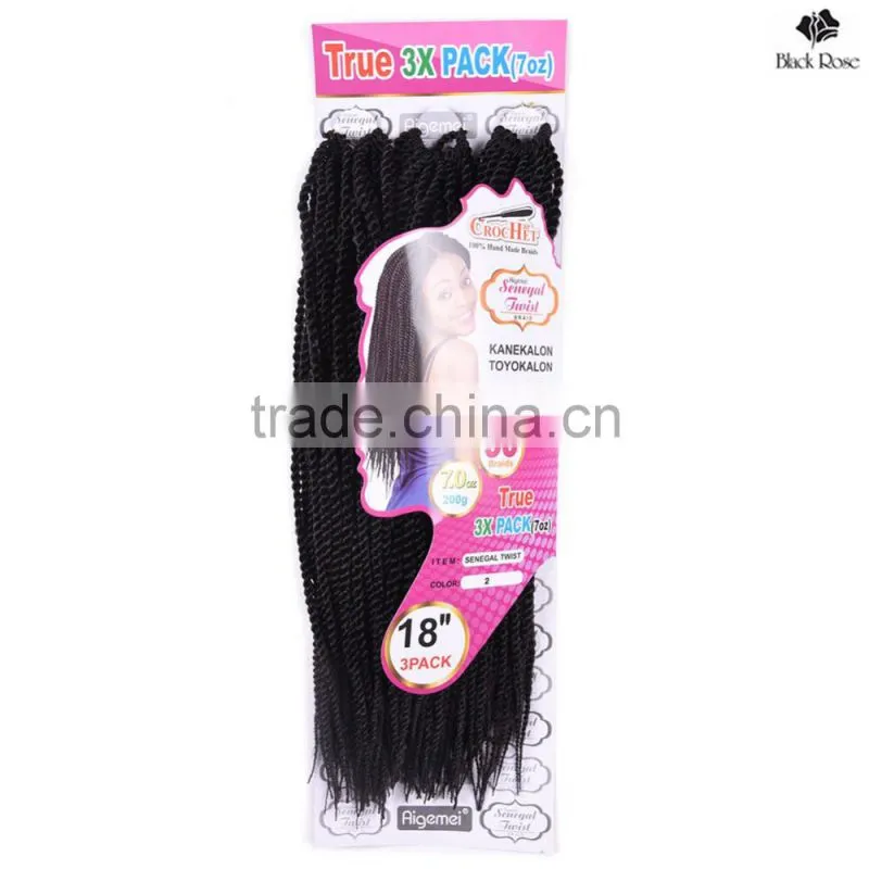 Black Rose Aigemei Hair Extension Packaging Crochet Braids with Dreadlock Synthetic Hair Extension