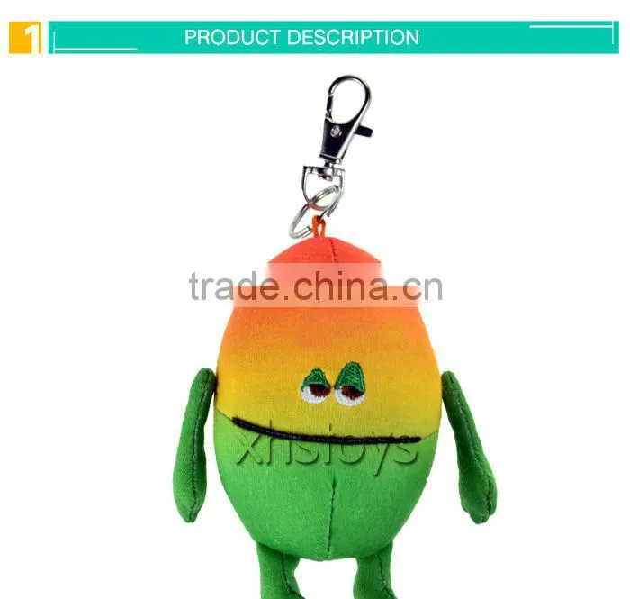 plush keychain toy custom/plush keychain/plush fruit keychain