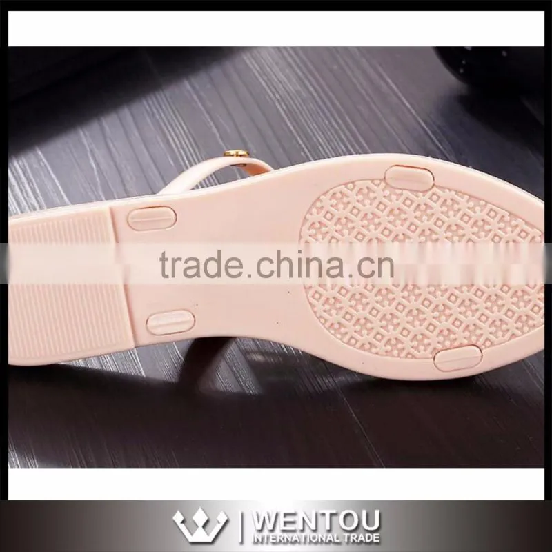 Wholesale Fashion PVC Two Strap Women Sandals