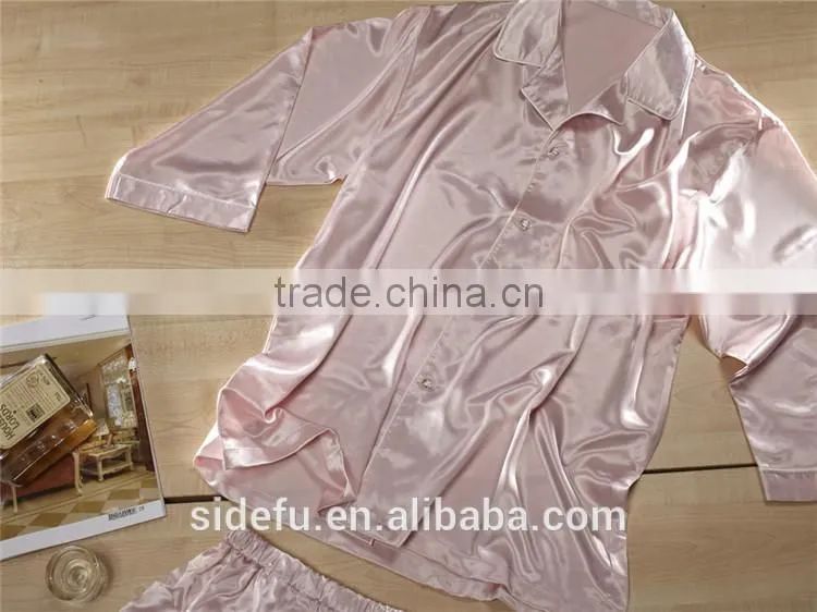 Fancy Texture Wholesale Hotel Satin Silk Bathrobe
