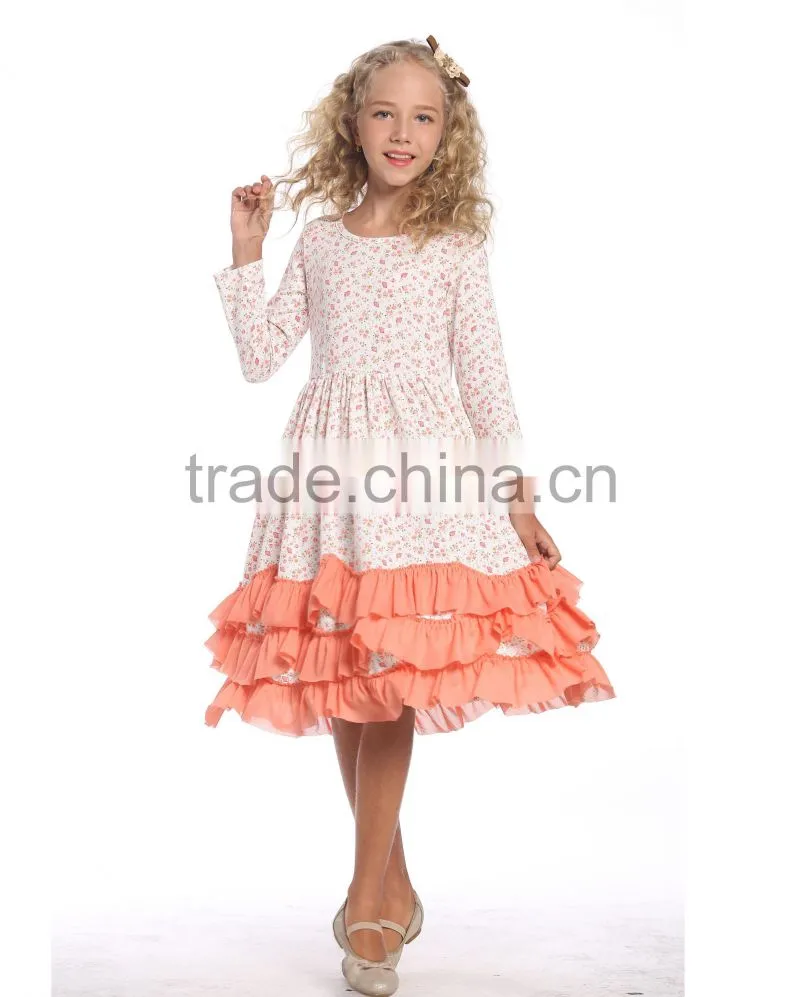 wholesale baby girl's cute collar cotton vintage dress
