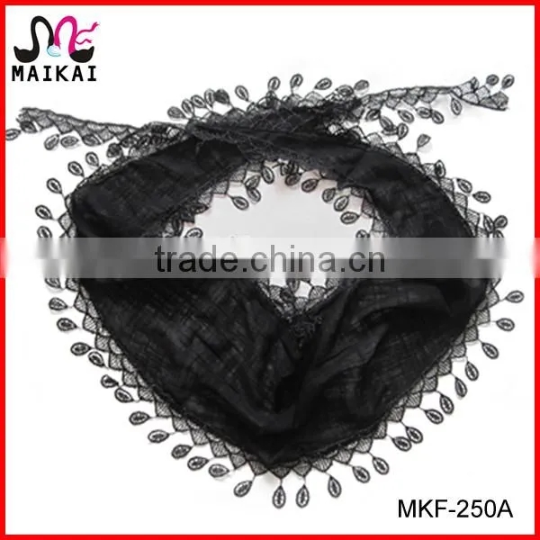 Elegant women's high fashion beautiful lace yiwu scarf