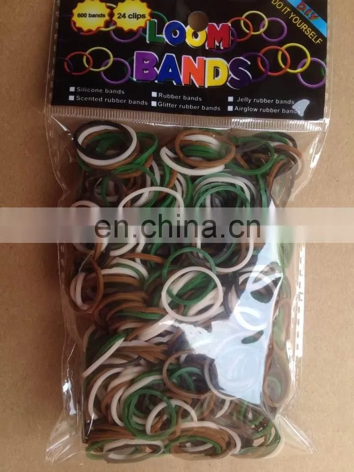 Mixed Camouflage Rubber Bands,Opaque Loom Bands
