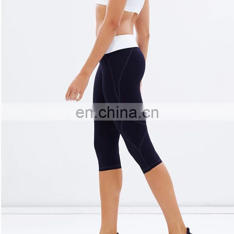 technical white wasit band run fit seamless legging