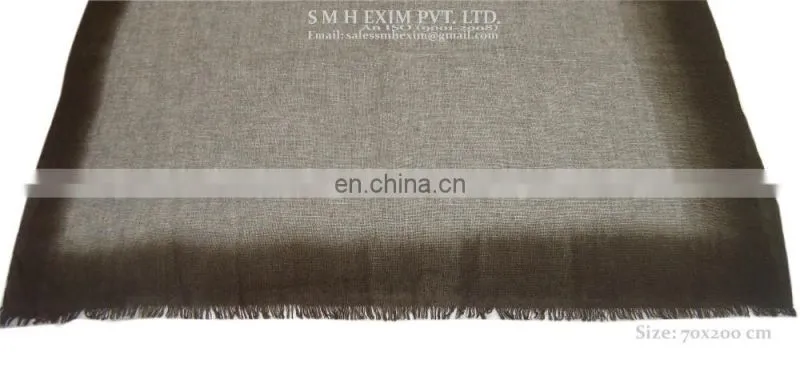 Gauze pashmina wool four side ombre