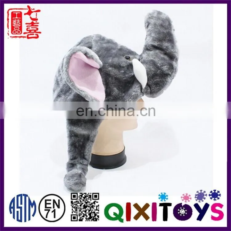 Professional customized unique design high quality funny plush animal hats kids fur hat wholesale