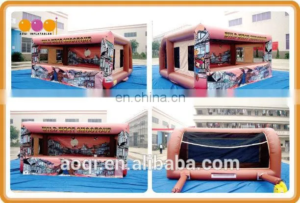 AOQI commercial use inflatable wild west shootout game for sale