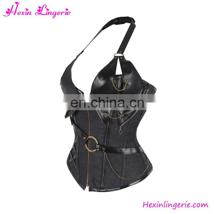 Wholesale Vintage 14 Steel Boned Overbust Steampunk Super Sexy Corset