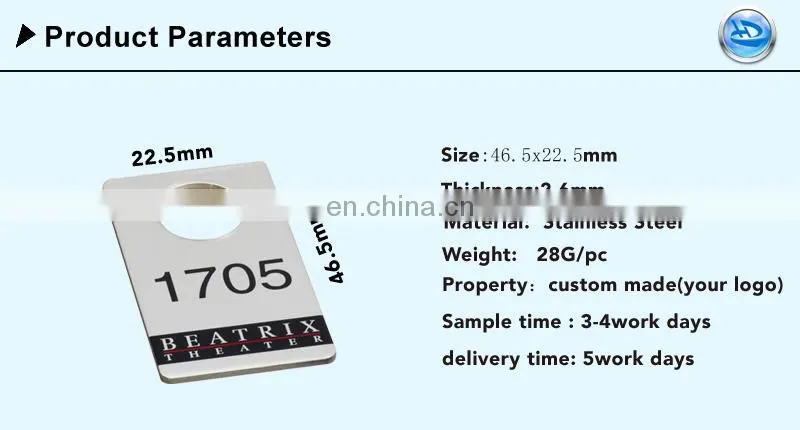 cheap price stainless steel etched engraving metal name tag