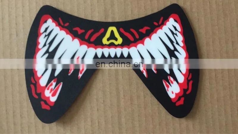 Sound Activated Glow EL Mask Panel Face Mask for Halloween