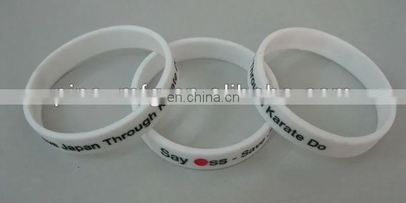 debossed full color silicone wristbands