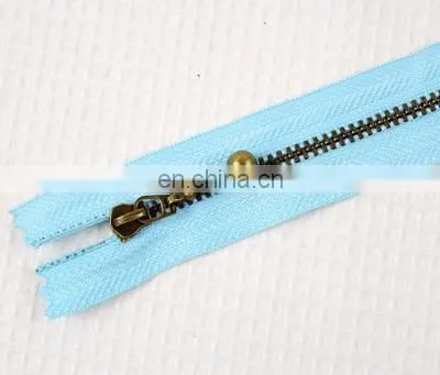 15cm Colorful Unique Bronze Zipper For Fabric
