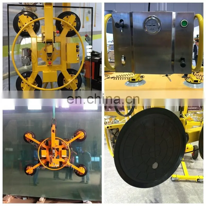 Portable battery powered glass vacuum lifters