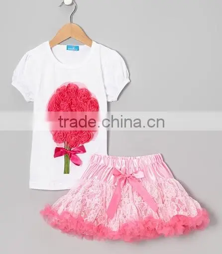 2014 new, three-dimensional flower girls, short-sleeved dress gauze tutu