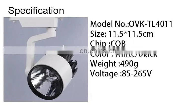 ceramic shop jewelry store track lights 30w COB track lights efficient condenser LED spotlights