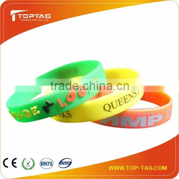 NTAG203 Silicone Rfid Wristband / Bracelet for Events/Gym/Hospital