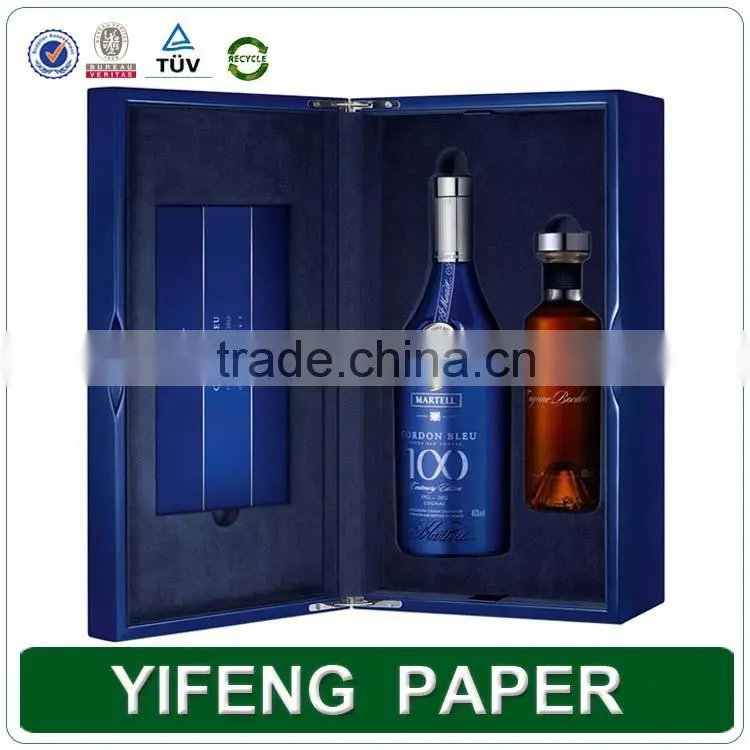 Luxury High Quality Color Printing Stamping Folding Wine Packaging Box