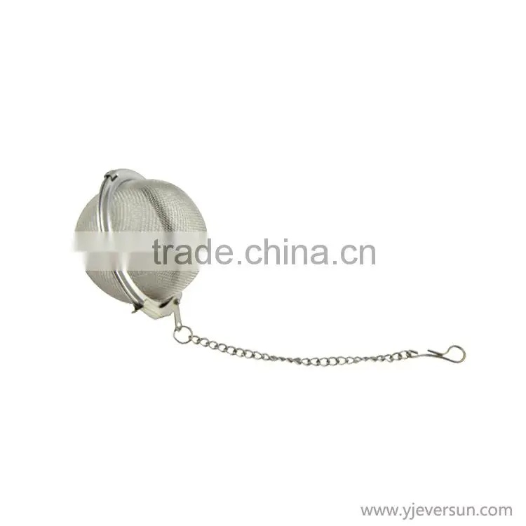 Round food grade material tea mug with infuser with chain