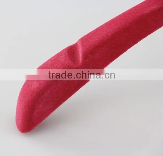 many colors velvet hanger with anti-slip rubber for clothes