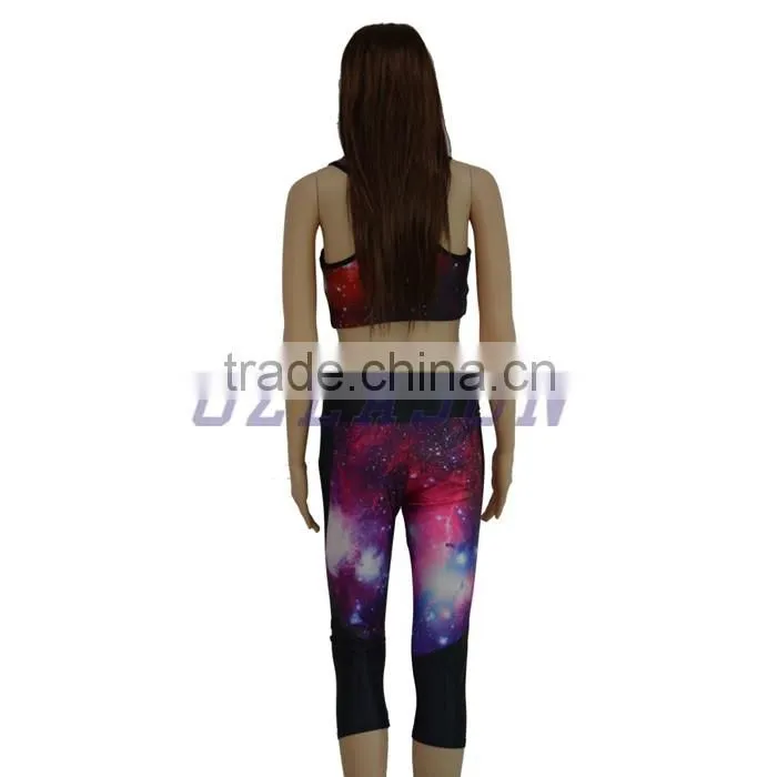 Newest style Women yoga capris pants , great stretch Women yoga/fitness clothing
