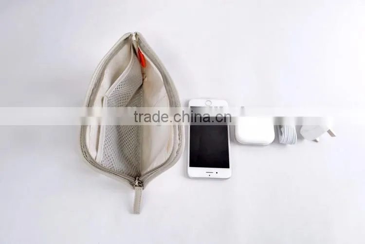Waterproof Nylon Fabric Wholesale Earphone Data Line Charger Cable line Small Easy Carry Storage Case Buggy Bag