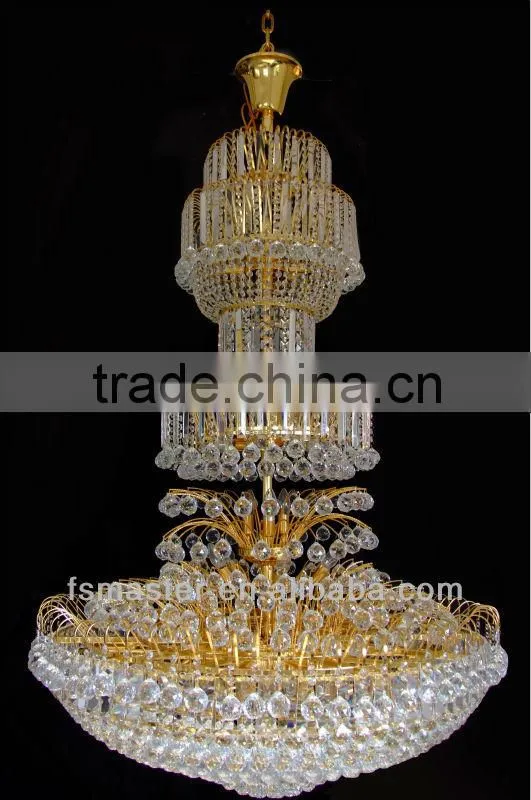 hotel villa lobby big crystal chandelier