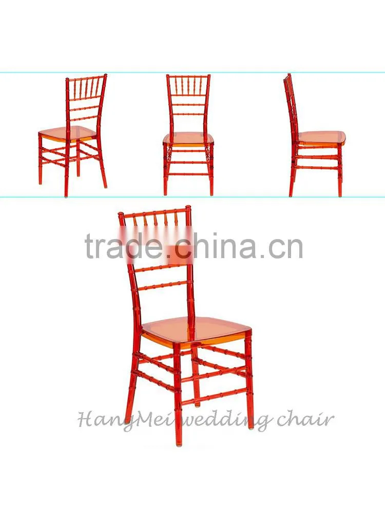 Manufacturer supply strong knock down Resin Chiavari Chairs chair for wedding