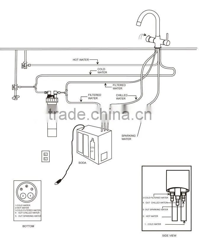5 way faucet 5-in-1 tap RO water faucet for aqua filter system(SK-5301)
