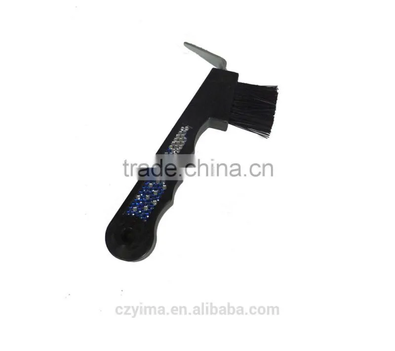 Hot! bling horse hoof pick with blue gradient rhinestones
