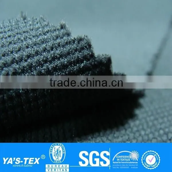 Black Polyester Spandex Fabric Wholesale For Winter Shorts