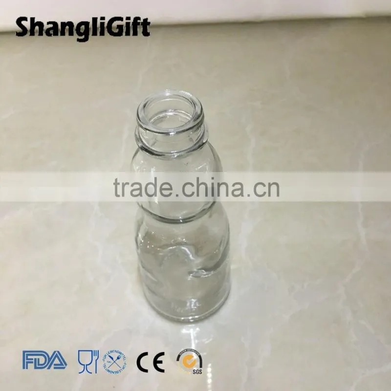 hotsale cheap 200ml food grade glass hot sauce bottle with plastic lids