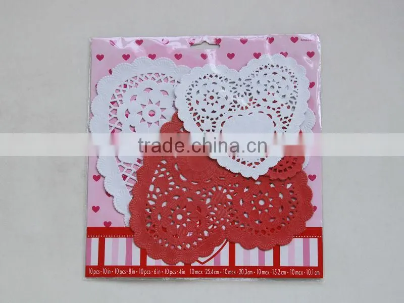 Paper Napperon Heart Shape Paper Doily