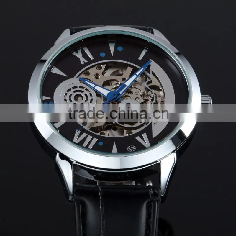 2016 Mens Luxury Men Skeleton Mechanical Hand Watch Brand Watches ZB004