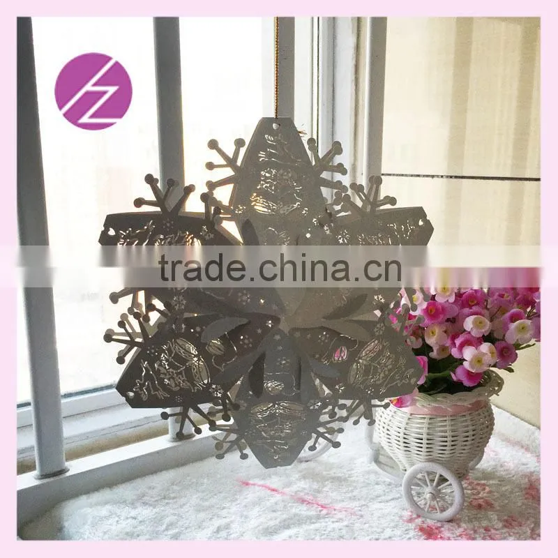 New style of 3D christmas star favor christmas room decoration be able to shine hot sale assorted colours good quality paper
