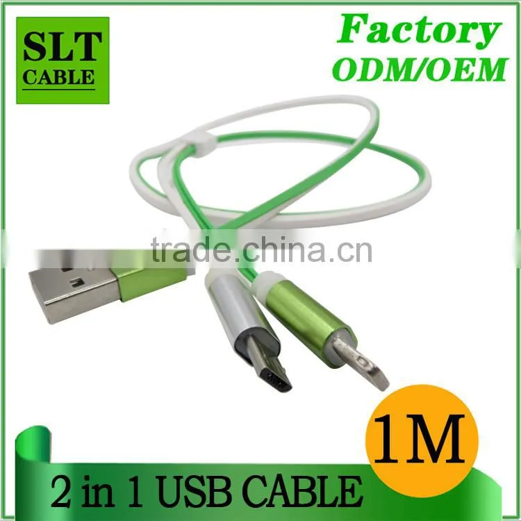 SLT Retractable Zipper USB Cable for iphone and Sumsung mobile phone